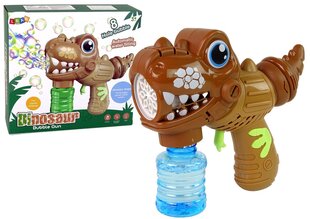 Muilo burbulų mašina su skysčiu Dinozauras Lean Toys, rudas цена и информация | Игрушки для песка, воды, пляжа | pigu.lt