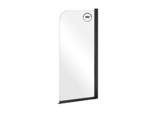 Vonios stiklo sienelė Besco Prime Black 1 kaina ir informacija | Besco Vonios kambario įrangos priedai | pigu.lt