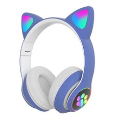 Светящаяся многофункциональная беспроводные игровые наушники "Кошачьи уши" цена и информация | Наушники | pigu.lt