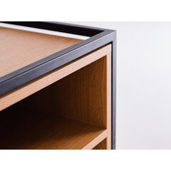 Naktinis staliukas Rack Skap 1R1 Boks, juodas kaina ir informacija | Spintelės prie lovos | pigu.lt