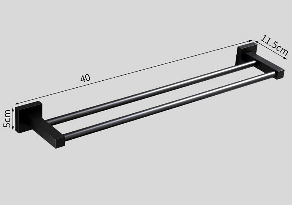 Rankšluosčių laikiklis 40 x 11,5 x 5 cm kaina ir informacija | Vonios kambario aksesuarai | pigu.lt