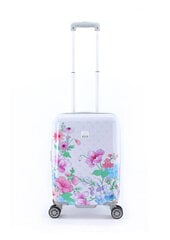Mažas lagaminas Elle Flower baltas kaina ir informacija | Lagaminai, kelioniniai krepšiai | pigu.lt