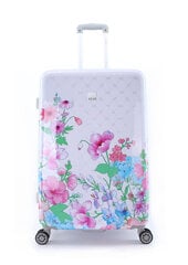 Didelis lagaminas Elle Flower L baltas kaina ir informacija | Lagaminai, kelioniniai krepšiai | pigu.lt