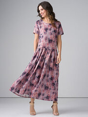 Льняное макси-платье Lega SK157, пыльный пурпур цена и информация | Платья | pigu.lt