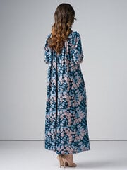Длинное платье из вискозы Lega SK150, темно-синий/синий/бежевый цена и информация | Платья | pigu.lt