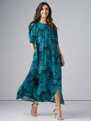 Длинное платье из вискозы Lega SK150, темно-синий/синий/бежевый цена и информация | Платья | pigu.lt