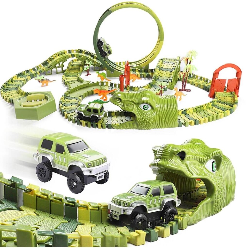 Žaislinė automobilių trasa Dinozaurų parkas MalPlay, 324 el. kaina ir informacija | Žaislai berniukams | pigu.lt