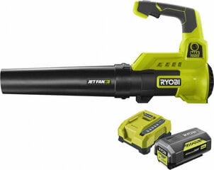 Аккумуляторная воздуходувка Ryobi RY36BLA-140, с аккумулятором цена и информация | Пылесосы для сбора листьев, измельчители веток, очистители тротуарной плитки | pigu.lt