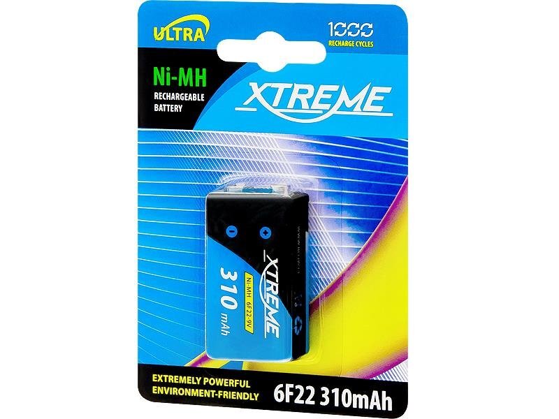 Xtreme rechargeable elementai 9V 310mAh 6F22 цена и информация | Akumuliatoriai fotoaparatams | pigu.lt