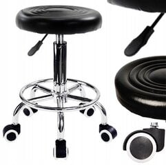Парикмахерский стул на колесиках, черный цена и информация | Мебель для салонов красоты | pigu.lt
