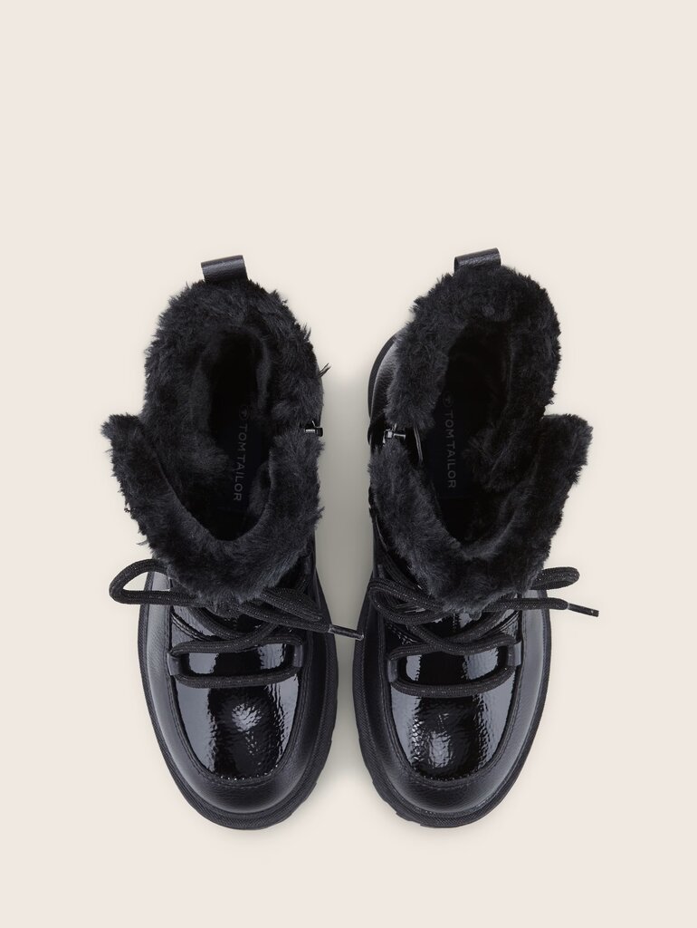 Tom Tailor moteriški žieminiai batai, juodi цена и информация | Aulinukai, ilgaauliai batai moterims | pigu.lt