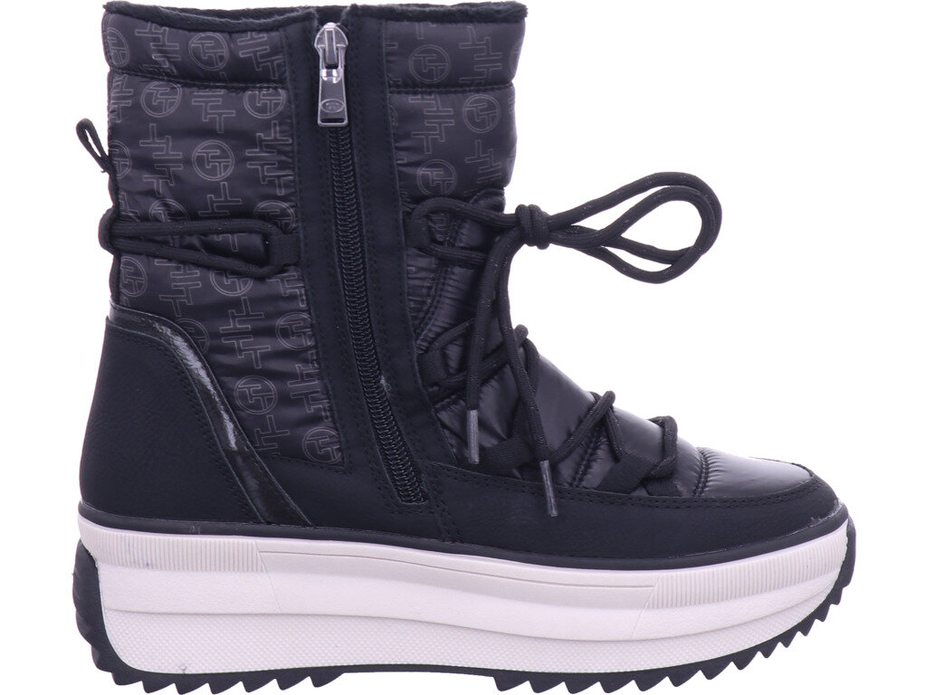 Tom Tailor moteriški žieminiai batai, juodi kaina ir informacija | Aulinukai, ilgaauliai batai moterims | pigu.lt