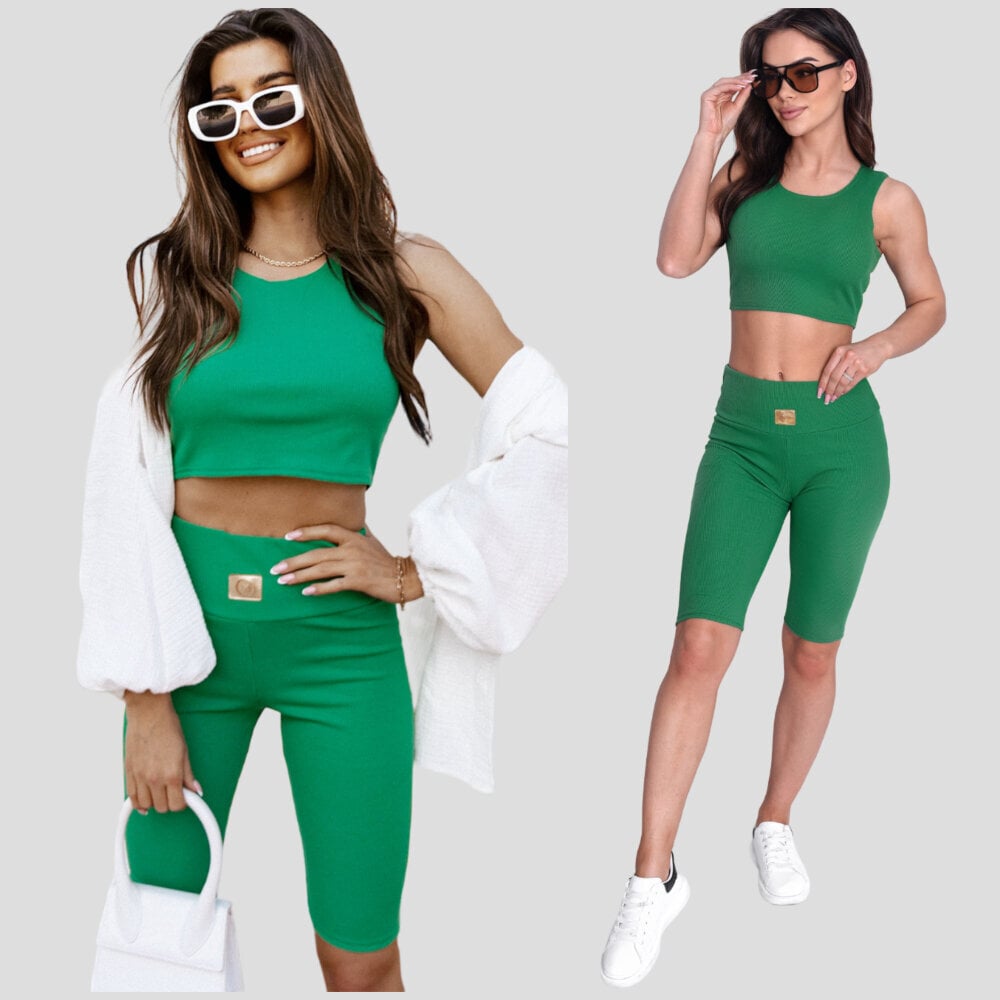 Laisvalaikio komplektas Arika, žalias kaina ir informacija | Sportinė apranga moterims | pigu.lt
