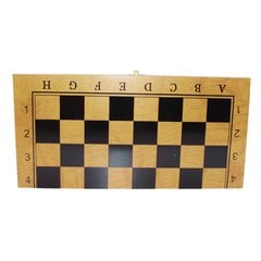 Medinė šachmatų ir šaškių žaidimo lenta, 30x30 cm kaina ir informacija | Stalo žaidimai, galvosūkiai | pigu.lt