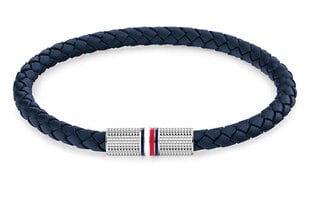 Tommy Hilfiger Темно-синий кожаный мужской браслет Infinity 2790460 sTH1304 цена и информация | Мужские украшения | pigu.lt