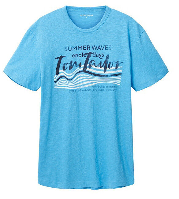 Tom Tailor marškinėliai vyrams 1036322.18395, mėlyni kaina ir informacija | Vyriški marškinėliai | pigu.lt