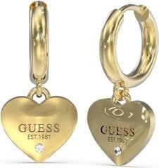 Guess Серьги-кольца Huggie Me со стальным сердцем JUBE03145JWYGT/U sGU2411 цена и информация | Серьги | pigu.lt