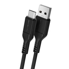 Кабель премиум-класса USB-C - USB-A (черный, 1,1м) цена и информация | Кабели и провода | pigu.lt