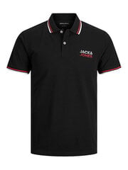 Polo marškinėliai vyrams Jjatlas 12221012, juodi kaina ir informacija | Vyriški marškinėliai | pigu.lt