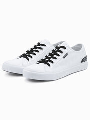 мужские повседневные кроссовки - белые v2 om-fosl-0115 цена и информация | Мужские ботинки | pigu.lt