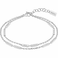 Hugo Boss Двойной стальной браслет Larya Crystal 1580448 цена и информация | Женский браслет | pigu.lt