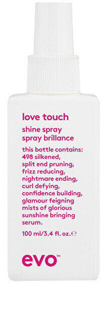 Plaukų purškiklis Evo Love Touch Shine Spray, 100 ml kaina ir informacija | Balzamai, kondicionieriai | pigu.lt