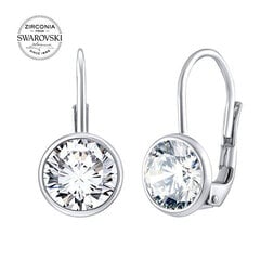 Silvego Элегантные серебряные серьги с прозрачными цирконами Swarovski SILVEGOB70607S sSL3572 цена и информация | Серьги | pigu.lt