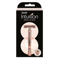 Skustuvas Wilkinson Sword Intuition Double Edge Rose Gold Razor, moterims, 1 vnt. kaina ir informacija | Skutimosi priemonės ir kosmetika | pigu.lt