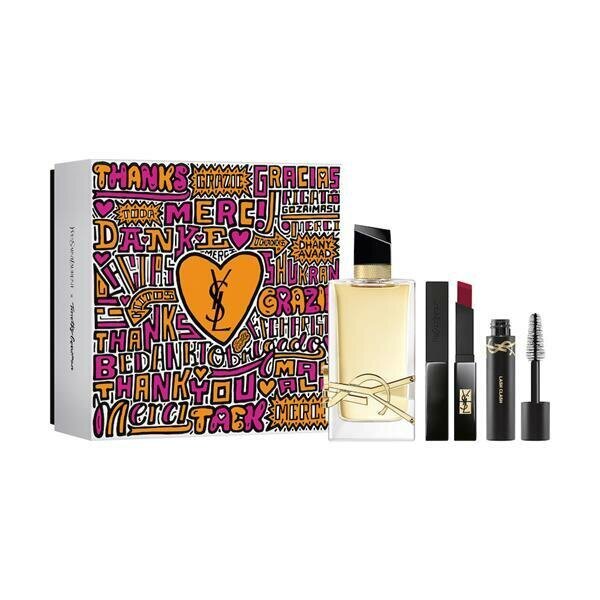 Rinkinys Yves Saint Laurent Libre moterims: kvapusis vanduo EDP, 90 ml + lūpų dažai 308, 2 g + blakstienų tušas, 2 ml kaina ir informacija | Kvepalai moterims | pigu.lt