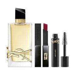 Rinkinys Yves Saint Laurent Libre moterims: kvapusis vanduo EDP, 90 ml + lūpų dažai 308, 2 g + blakstienų tušas, 2 ml kaina ir informacija | Kvepalai moterims | pigu.lt