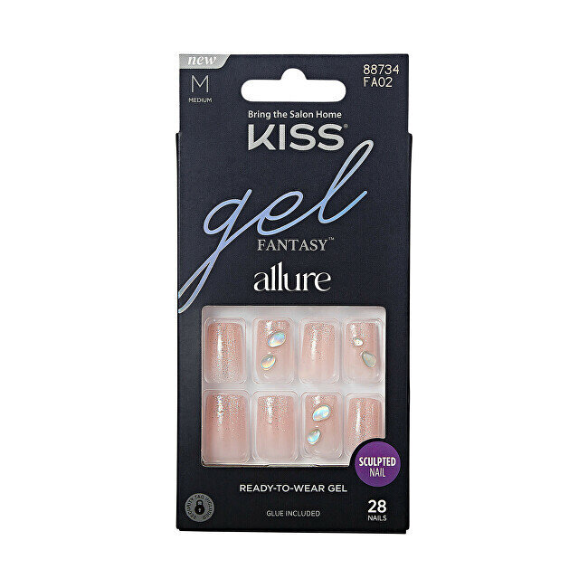 Priklijuojami nagai Kiss Gel Fantasy Allure Transformation, 28 vnt. kaina ir informacija | Manikiūro, pedikiūro priemonės | pigu.lt