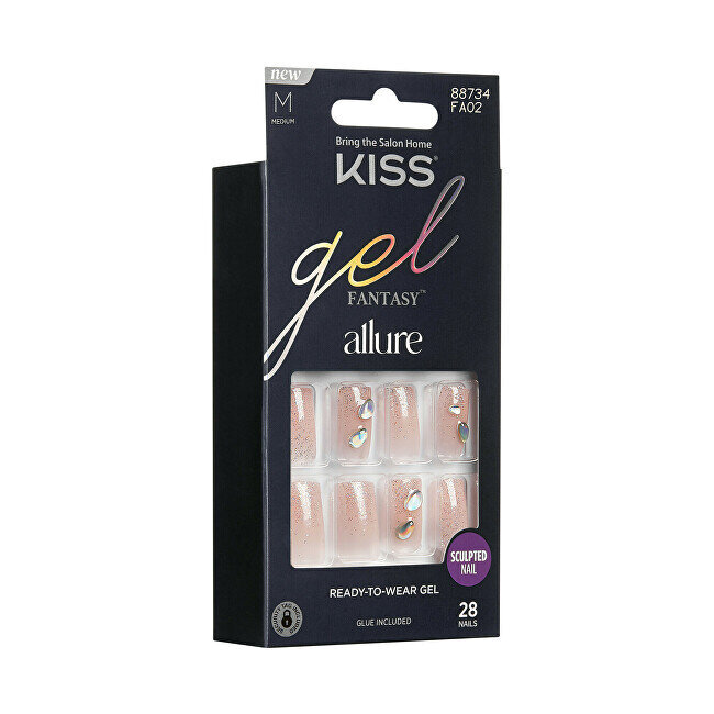 Priklijuojami nagai Kiss Gel Fantasy Allure Transformation, 28 vnt. цена и информация | Manikiūro, pedikiūro priemonės | pigu.lt