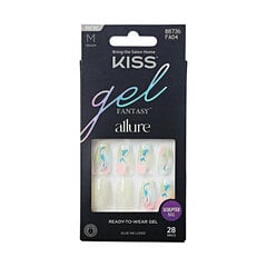 Priklijuojami nagai Kiss Gel Fantasy Allure Band of Color, 28 vnt. цена и информация | Средства для маникюра и педикюра | pigu.lt