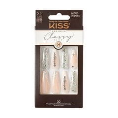 Priklijuojami nagai Kiss Classy Nails Premium Sophisticated, 30 vnt. kaina ir informacija | Manikiūro, pedikiūro priemonės | pigu.lt