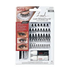 KISS Искусственные пучковые ресницы 3D DIY Faux Extensions Lash Mapping Kit цена и информация | Накладные ресницы, керлеры | pigu.lt