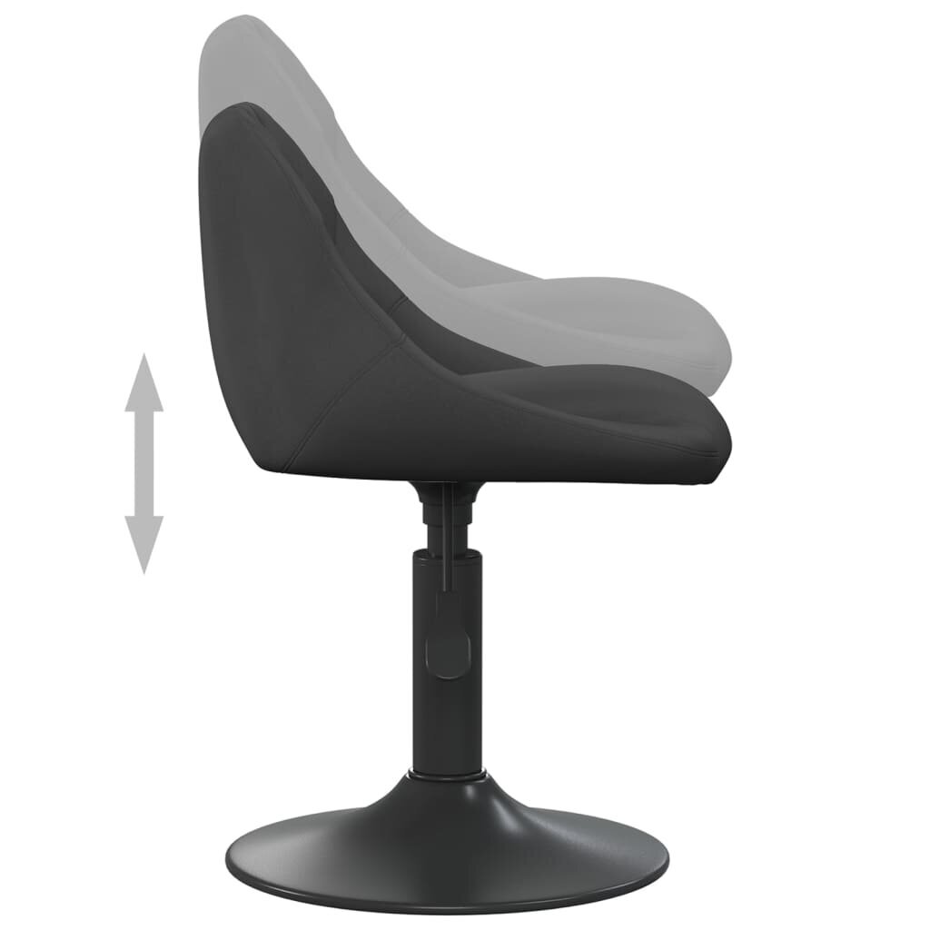 4-ių dalių pasukamų valgomojo kėdžių komplektas vidaXL, juodas kaina ir informacija | Virtuvės ir valgomojo kėdės | pigu.lt
