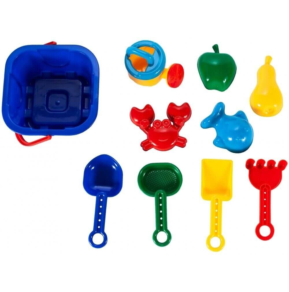 Smėlio žaislų rinkinys MalPlay, 10 el. цена и информация | Vandens, smėlio ir paplūdimio žaislai | pigu.lt