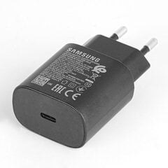 EP-TA800EBE Зарядное устройство Samsung USB-C 25 Вт, черное (bulk) цена и информация | Зарядные устройства для телефонов | pigu.lt