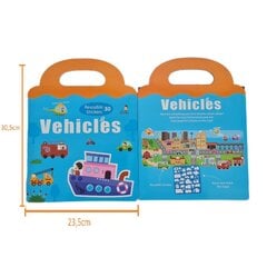 Magnetiniai lipdukai vaikams, Vehicles 30 vnt. kaina ir informacija | Lavinamieji žaislai | pigu.lt