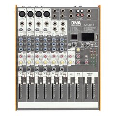 Аудиомикшер DNA ME-8FX 8-канальный USB Bluetooth kaina ir informacija | DJ пульты | pigu.lt