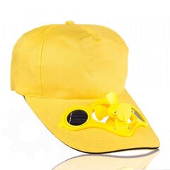 Kepuraitė nuo saulės su ventiliatoriumi, geltona kaina ir informacija | Originalios kepurės | pigu.lt