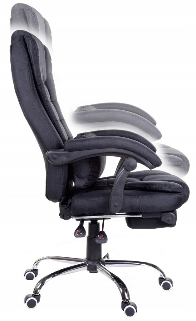 Biuro kėdė Giosedio FBR004R, juoda, su kojų atrama kaina ir informacija | Biuro kėdės | pigu.lt