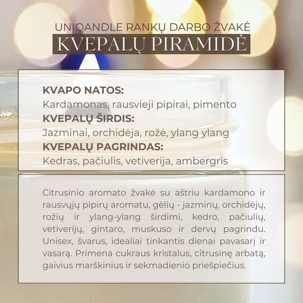 UniQandle sojos vaško žvakė Sunday Brunch kaina ir informacija | Žvakės, Žvakidės | pigu.lt