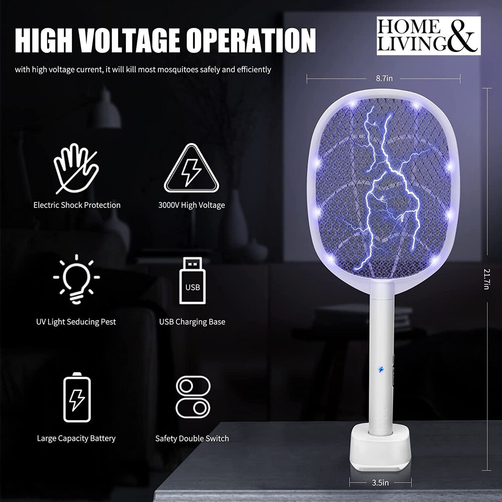 Home&Living elektrinė raketė nuo vabzdžių, 1 vnt. kaina ir informacija | Priemonės nuo uodų ir erkių | pigu.lt