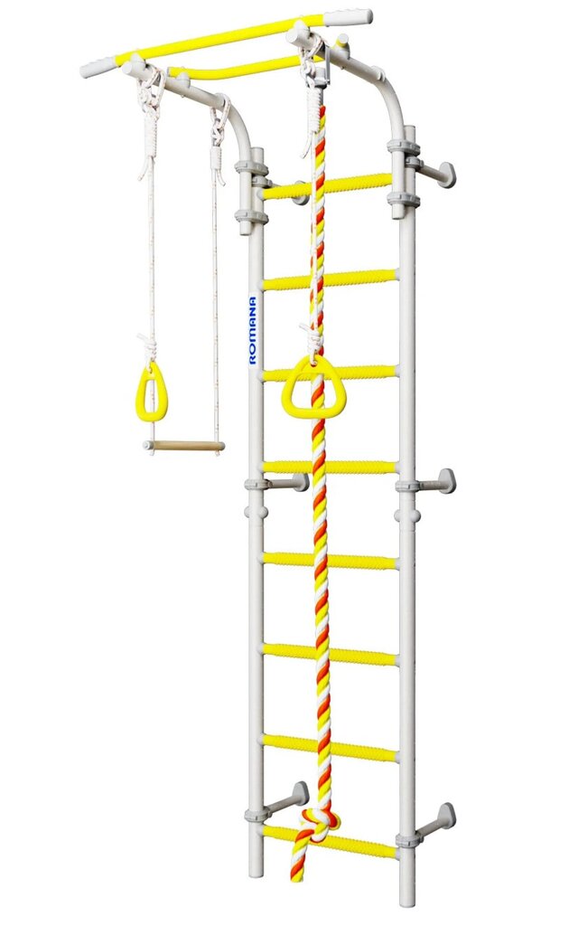 Gimnastikos sienelė Sanro Next-1, 227x49cm, balta/geltona kaina ir informacija | Gimnastikos sienelės | pigu.lt