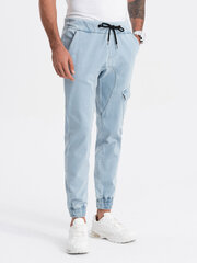 мужские спортивные штаны с карманом карго - голубой v1 om-padj-0112 цена и информация | Мужские брюки | pigu.lt