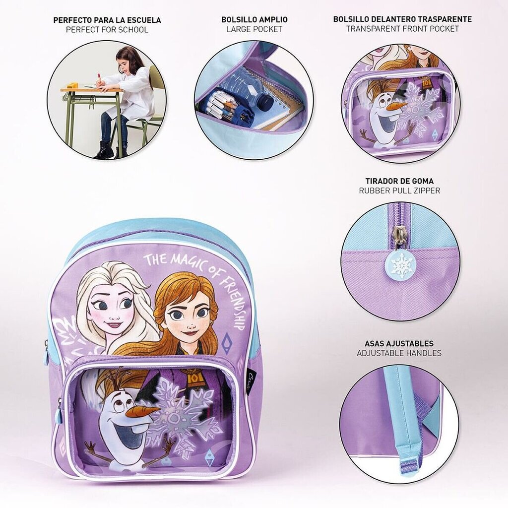 Mokyklinė kuprinė Frozen, violetinė kaina ir informacija | Kuprinės mokyklai, sportiniai maišeliai | pigu.lt