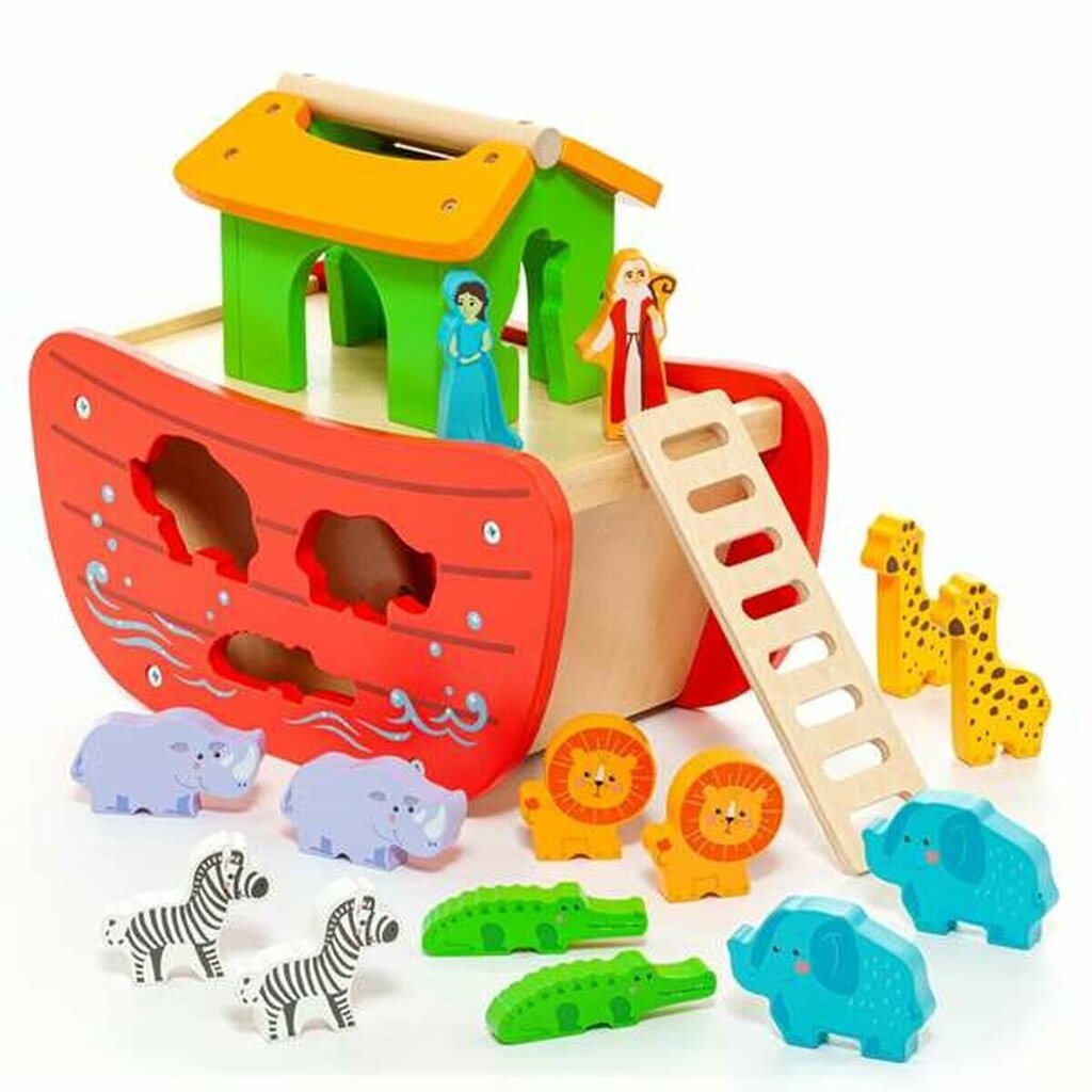 Medinis žaislas Moltó Noah's ark, 17 dalių цена и информация | Lavinamieji žaislai | pigu.lt