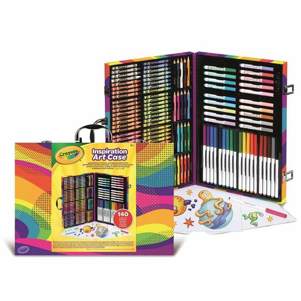 Tapybos rinkinys Crayola Rainbow 140 dal. kaina ir informacija | Piešimo, tapybos, lipdymo reikmenys | pigu.lt