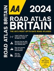 AA Road Atlas Britain 2024 2024 37th New edition kaina ir informacija | Kelionių vadovai, aprašymai | pigu.lt